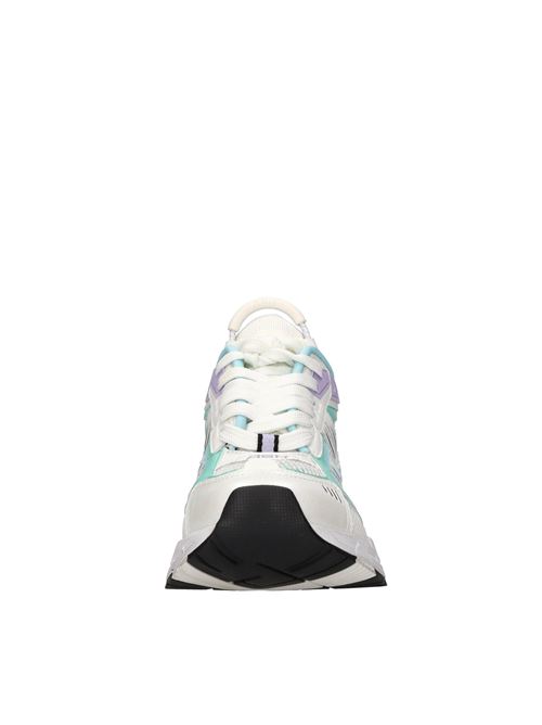 Sneakers modello Race in pelle e tessuto ASH | RACE PEARLIZED MICROFIBERBIANCO-CELESTE-VERDE-LILLA